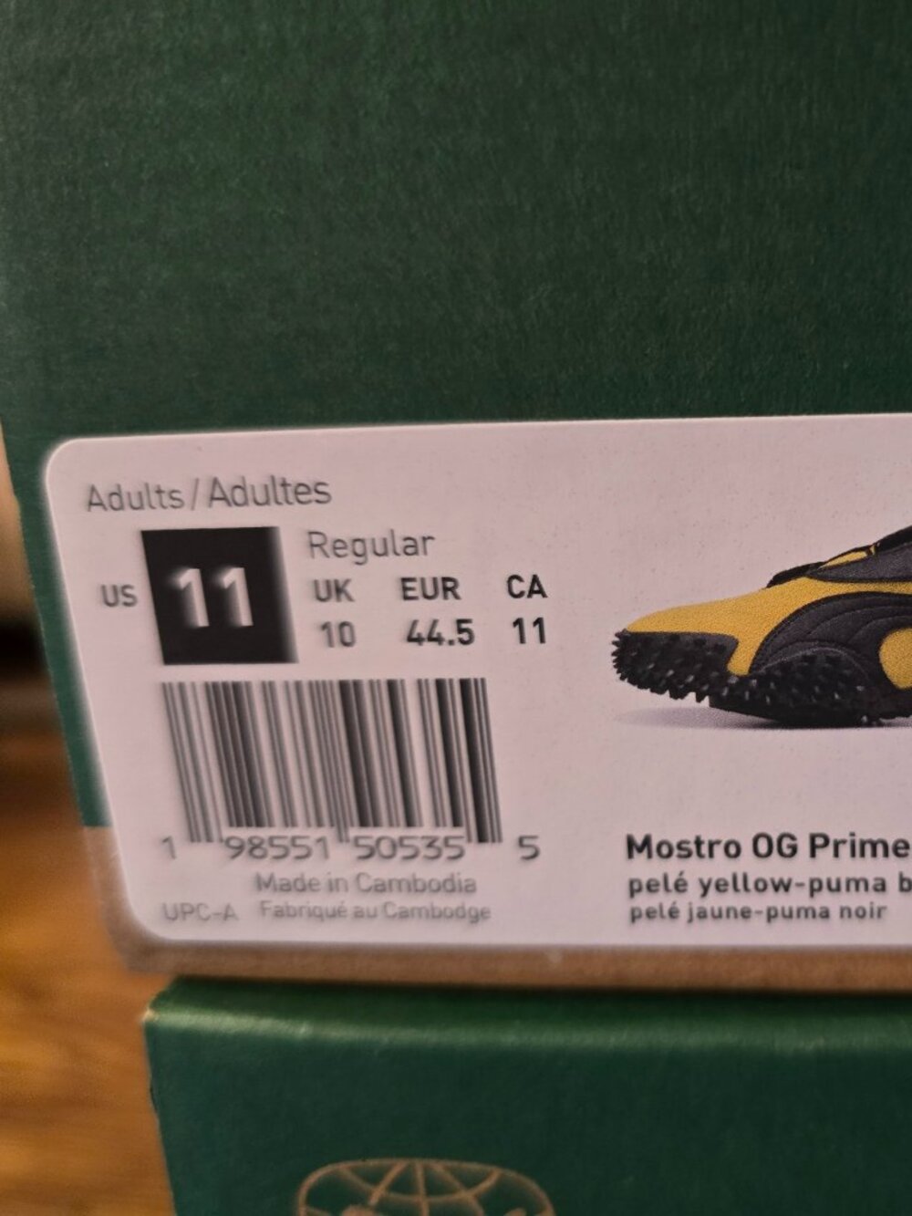 PUMA Mostro OG Prime BRUCE LEE Yellow Black Sneakers 403206-15 Men's Sz 11 NEW - Picture 13 of 16